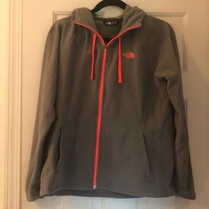 Hooded North Face Full Zip Fleece